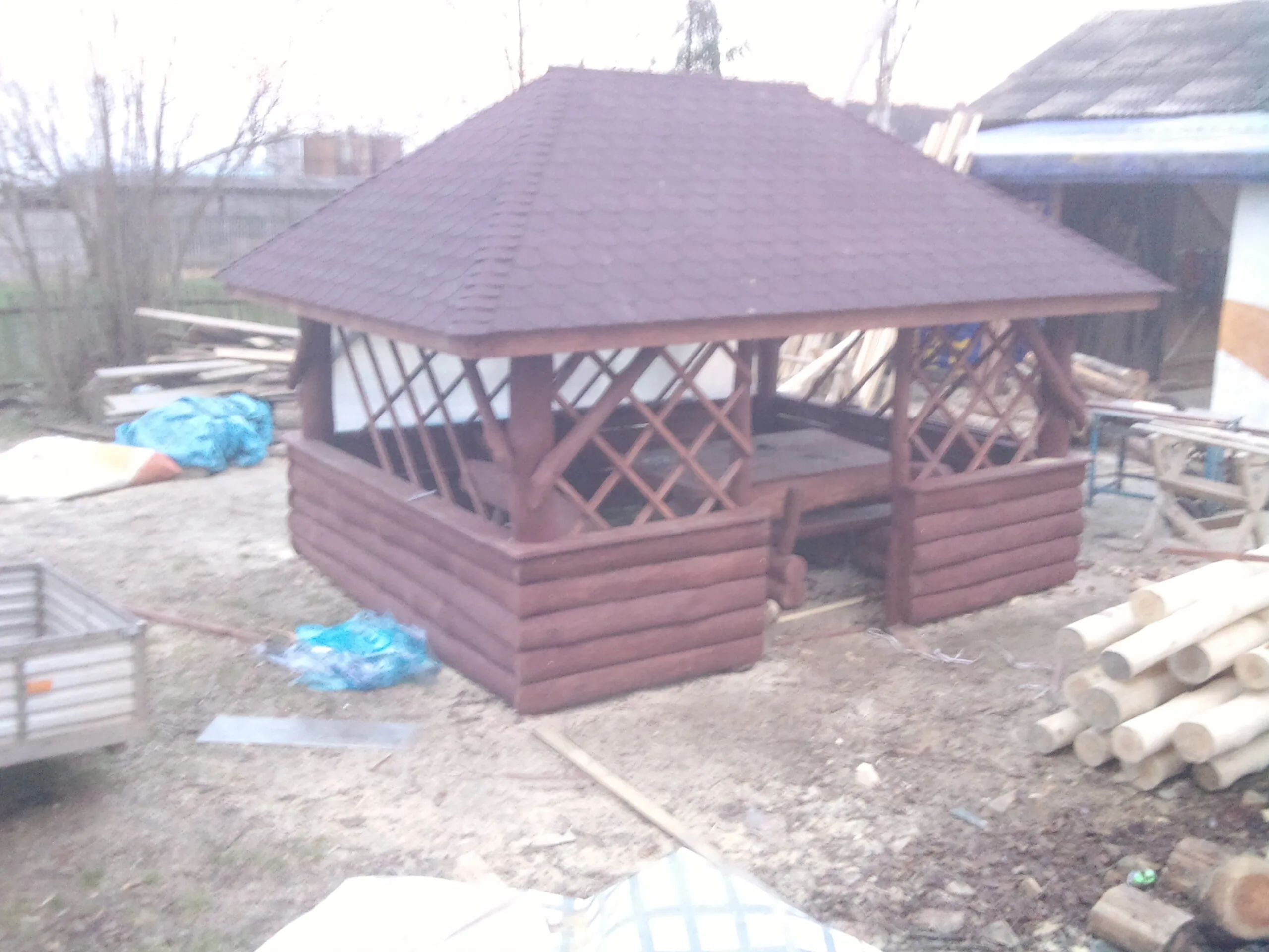 Altanka ogrodowa – widok z boku, tartak Tuliszków