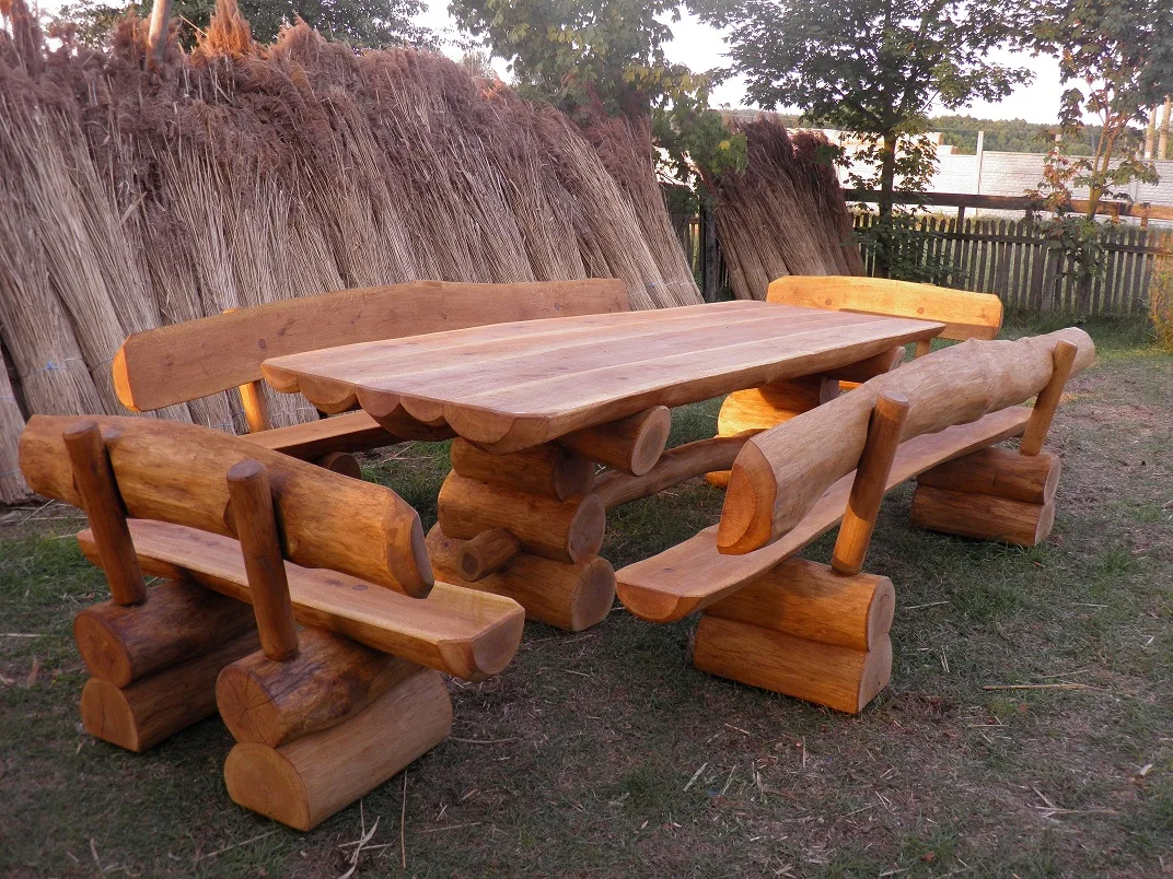 Zestaw ogrodowy drewniany, meble ogrodowe Tuliszków