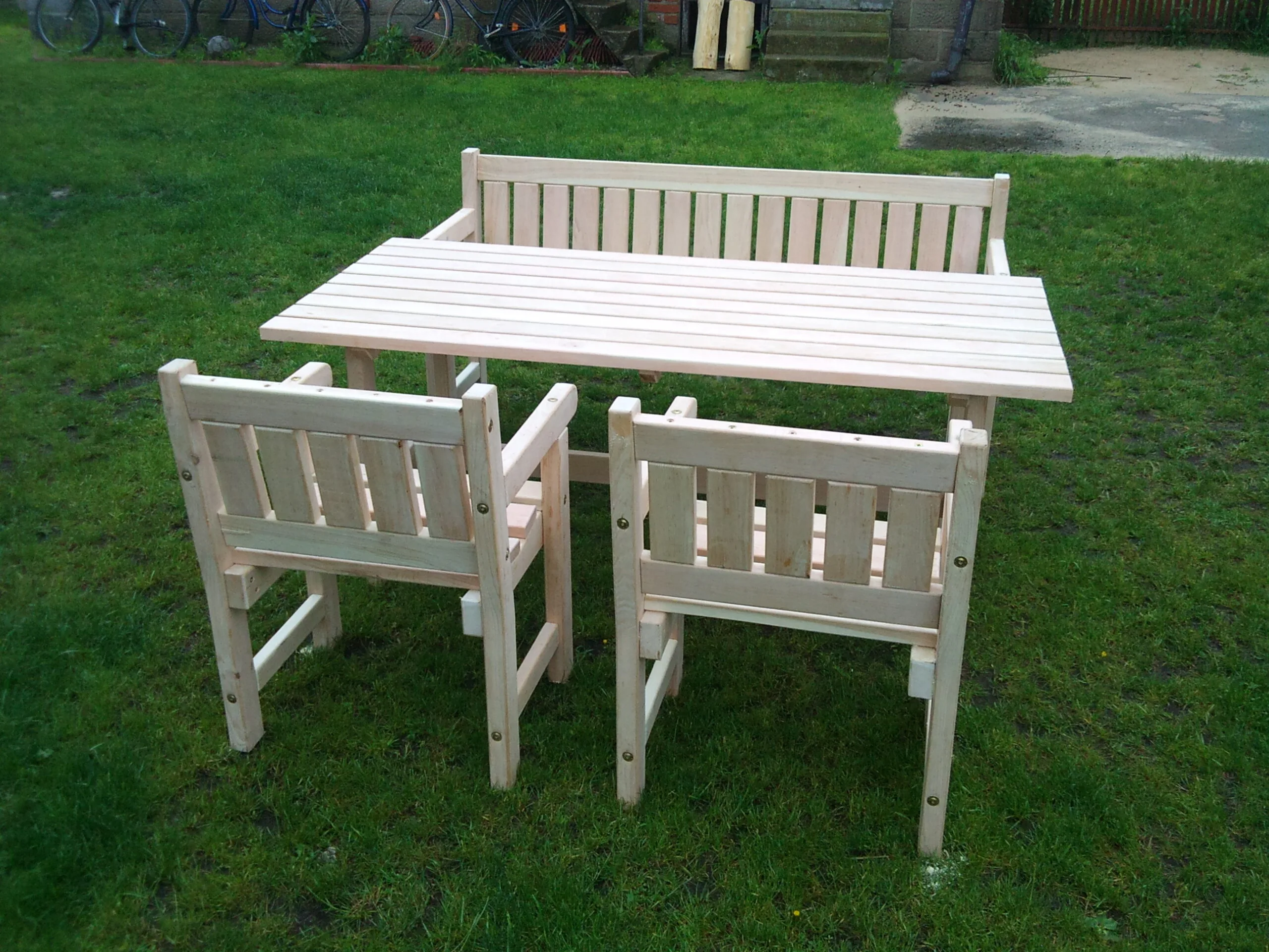 Zestaw mebli ogrodowych, drewno sosnowe